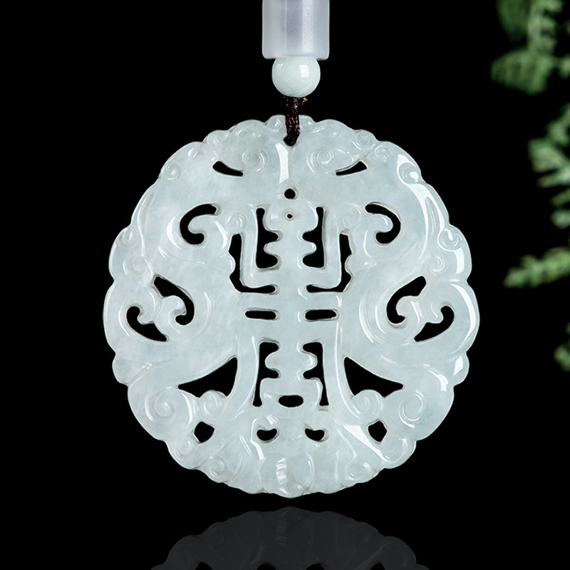 Accessories Woman - Burmese Jadeite Dragon Pendant Necklace Vintage
