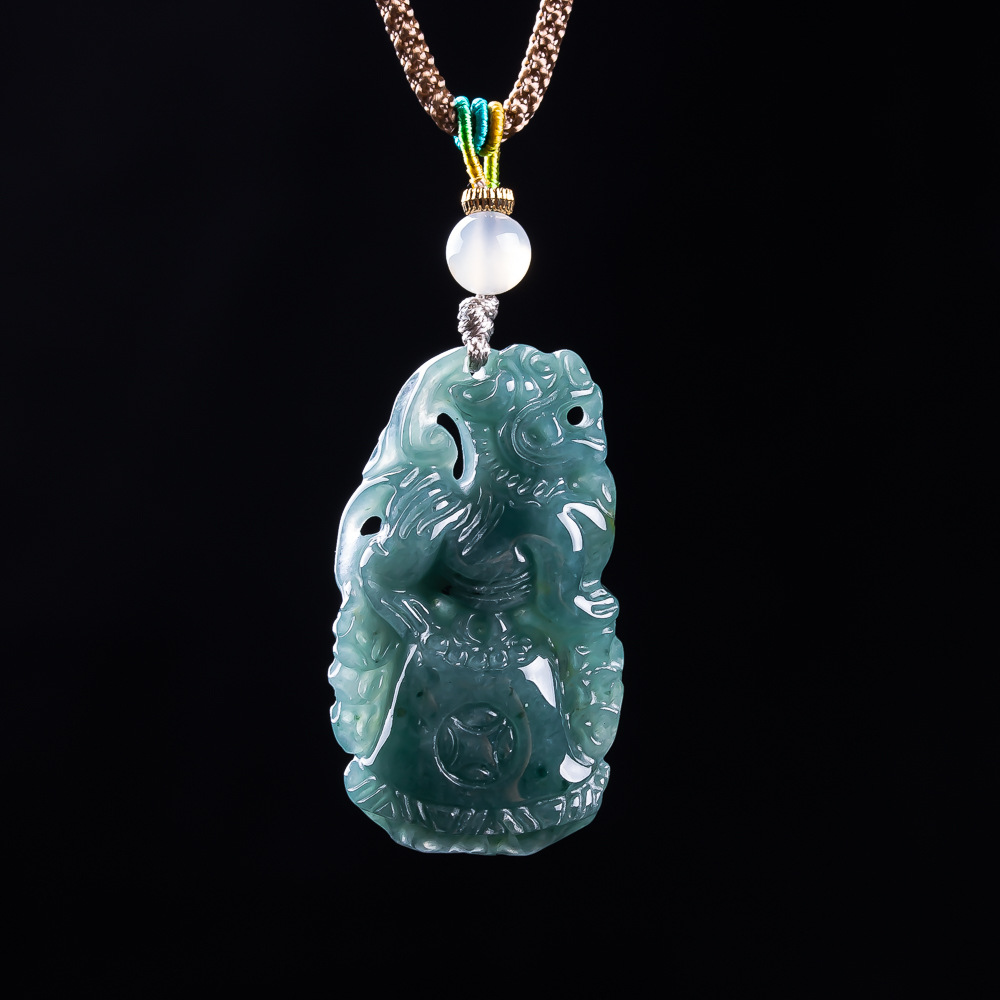 Accessories Woman - Burmese Jadeite Pixiu Pendant Designer Gemstone