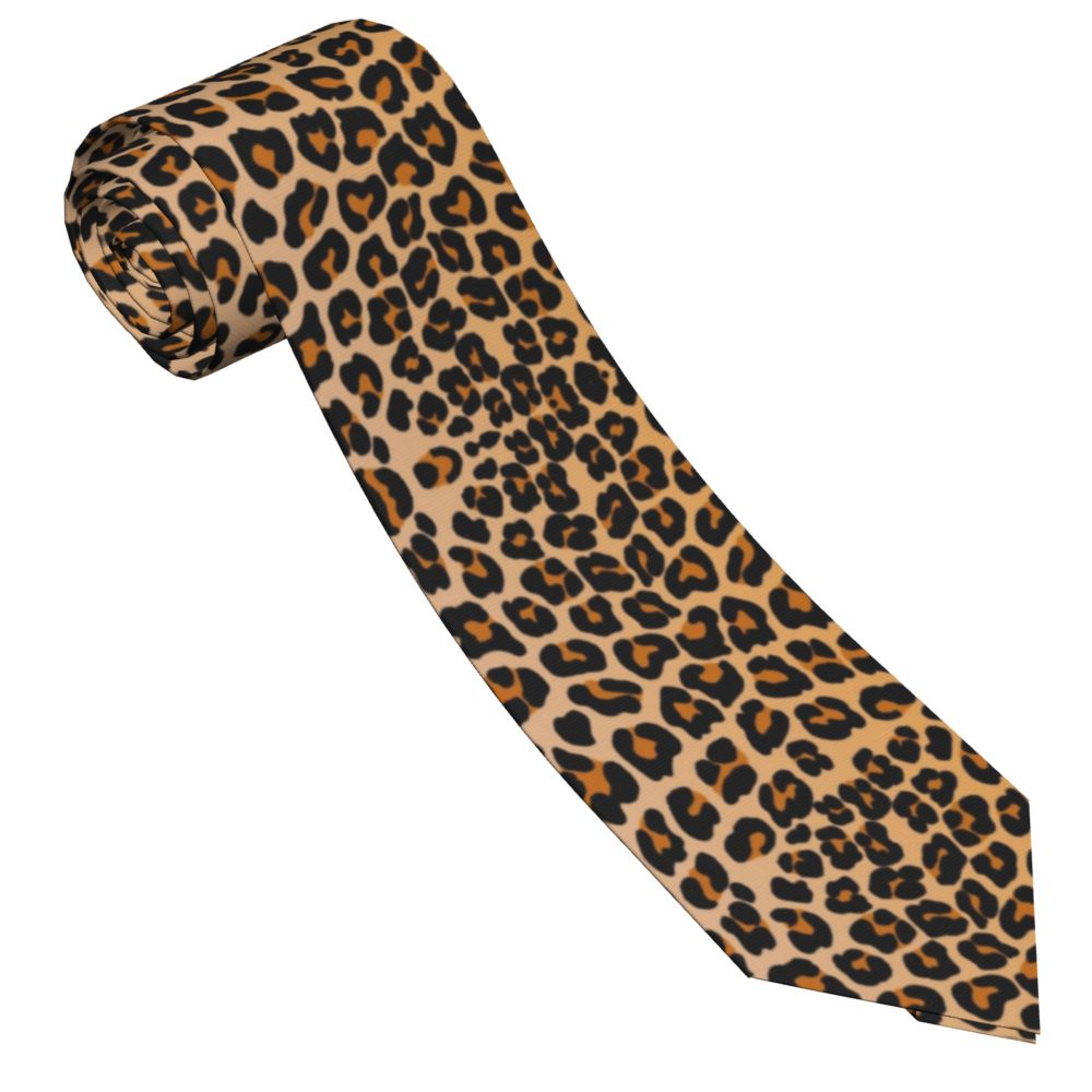 Women Accessories Business - Leopard Men Women Necktie Slim Polyester