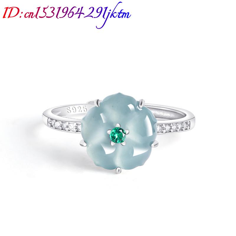 Blue Burmese Jadeite Flower Ri - đánh giá và giá Accessories Woman