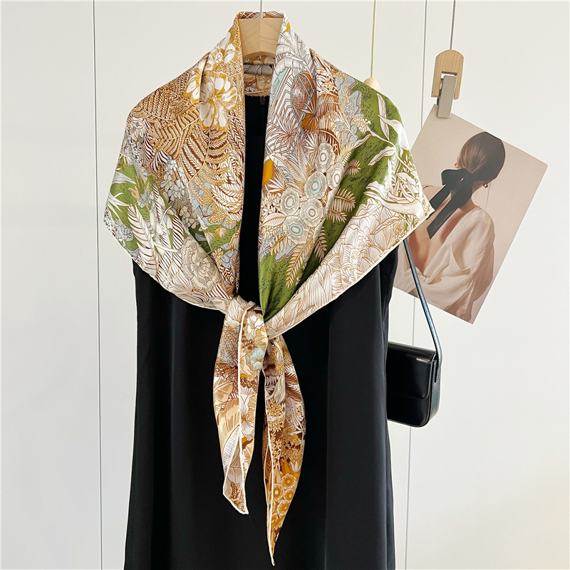 Satin Silk Scarf 110cm Brand M - đánh giá và giá Accessories Brand For Women