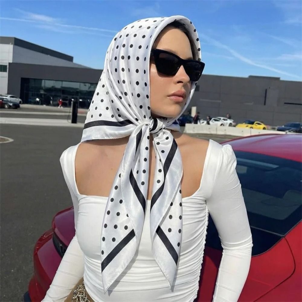 Retro Printed Dot Print Scarf  - đánh giá và giá Women'S Korean Accessories