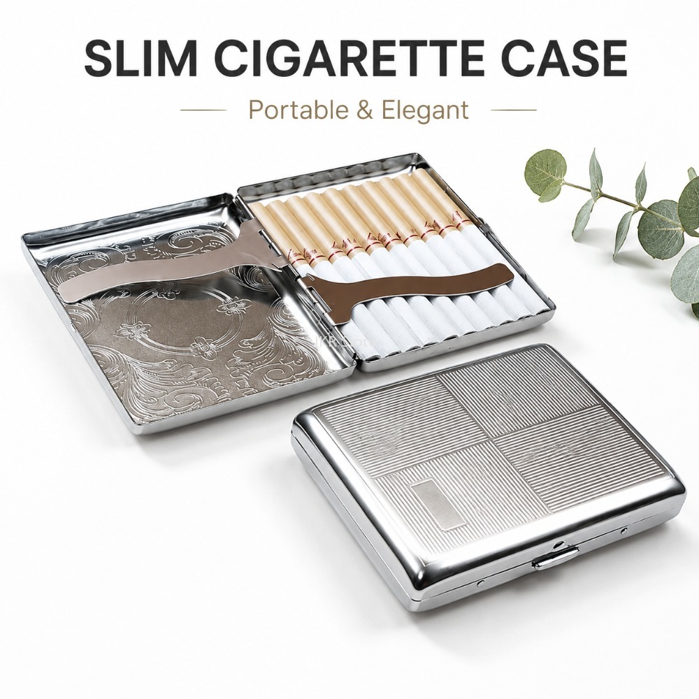 Stainless Steel Cigarette Box  - đánh giá và giá Accessories Woman