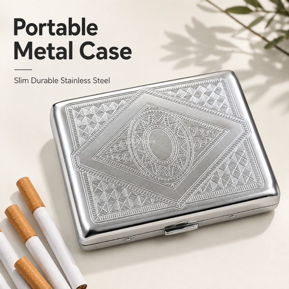 Stainless Steel Cigarette Box  - đánh giá và giá Accessories Woman