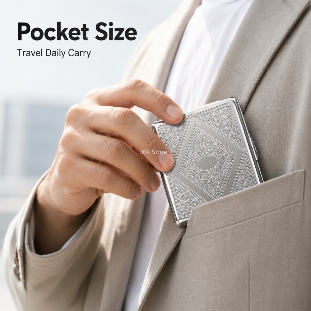Stainless Steel Cigarette Box  - đánh giá và giá Accessories Woman