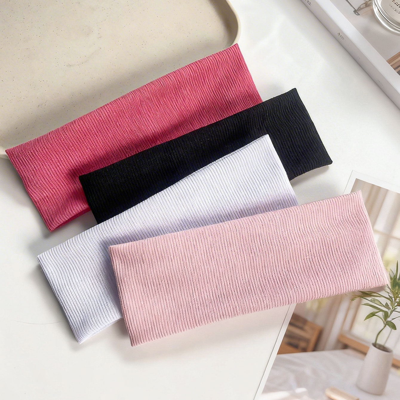 4pcs Wide ribbed elastic headb - đánh giá và giá Women'S Yoga Accessories
