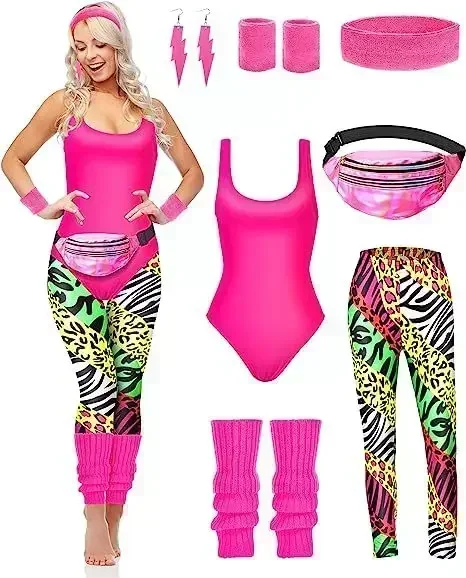 7 Pcs 80s Fancy Workout Costum - đánh giá và giá Women'S Accessories In The 80S
