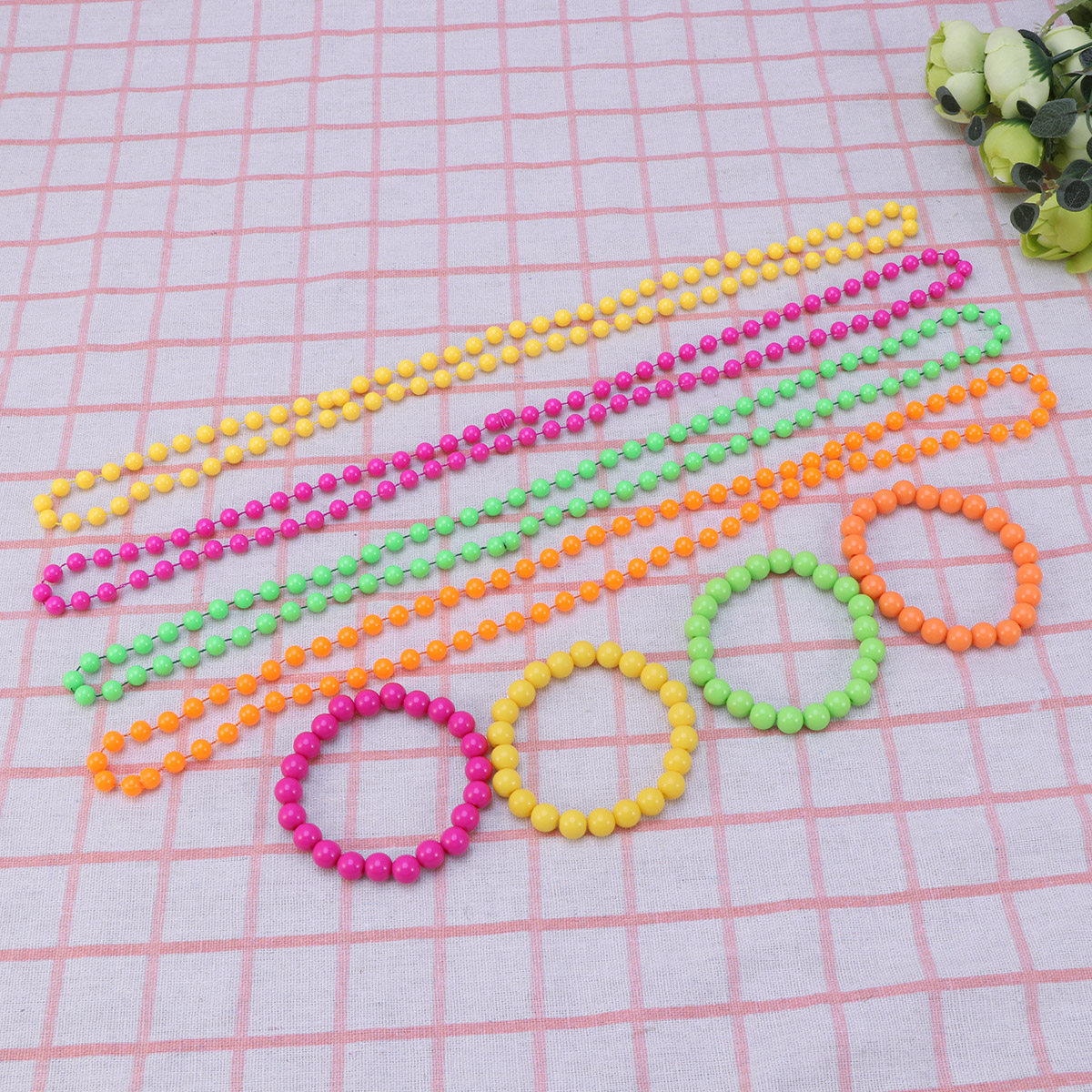 4Pcs Plastic Bead Necklace Wom - đánh giá và giá Women'S Accessories In The 80S