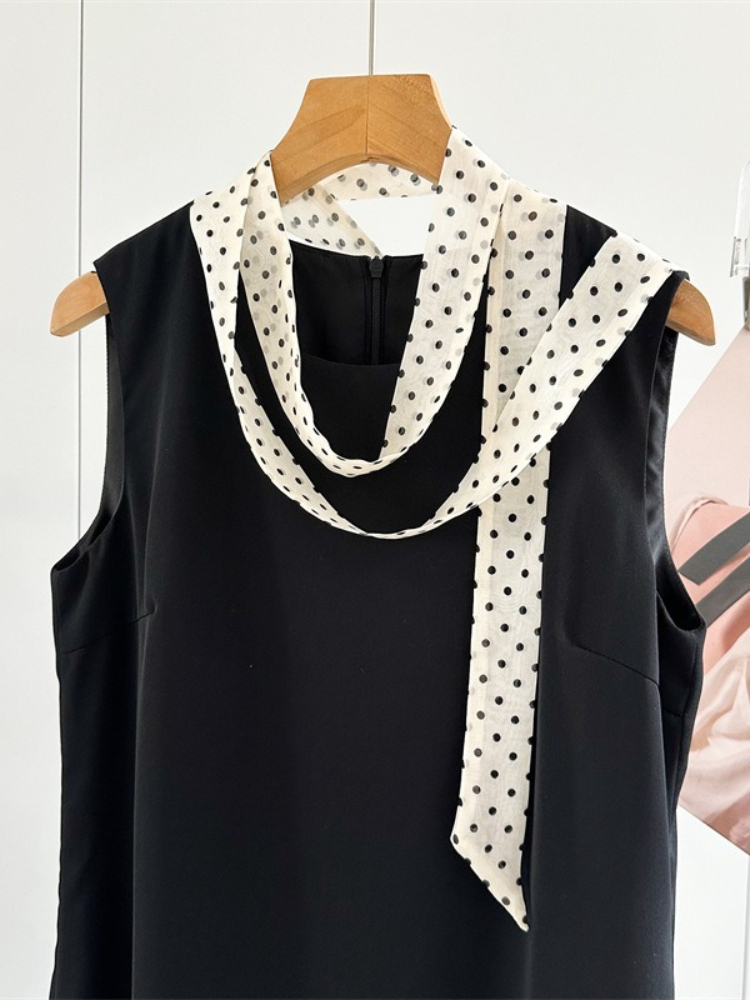 Women Narrow Long Scarf Polka  - đánh giá và giá Women'S Korean Accessories