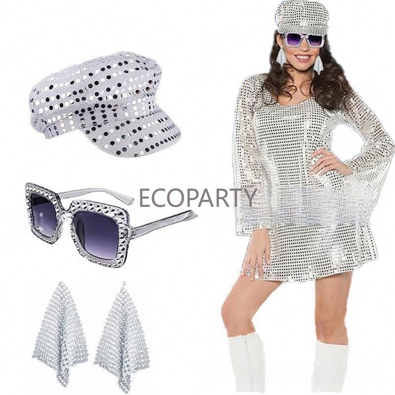 2024 3PCS/5PCS 70s Disco Costu - đánh giá và giá Women'S Accessories In The 80S