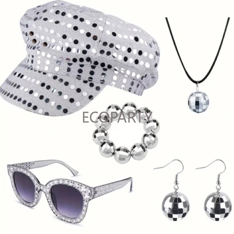 2024 3PCS/5PCS 70s Disco Costu - đánh giá và giá Women'S Accessories In The 80S