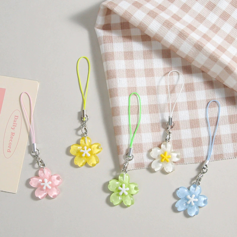 Colorful Resin Flower Phone Ch - đánh giá và giá Women'S Korean Accessories